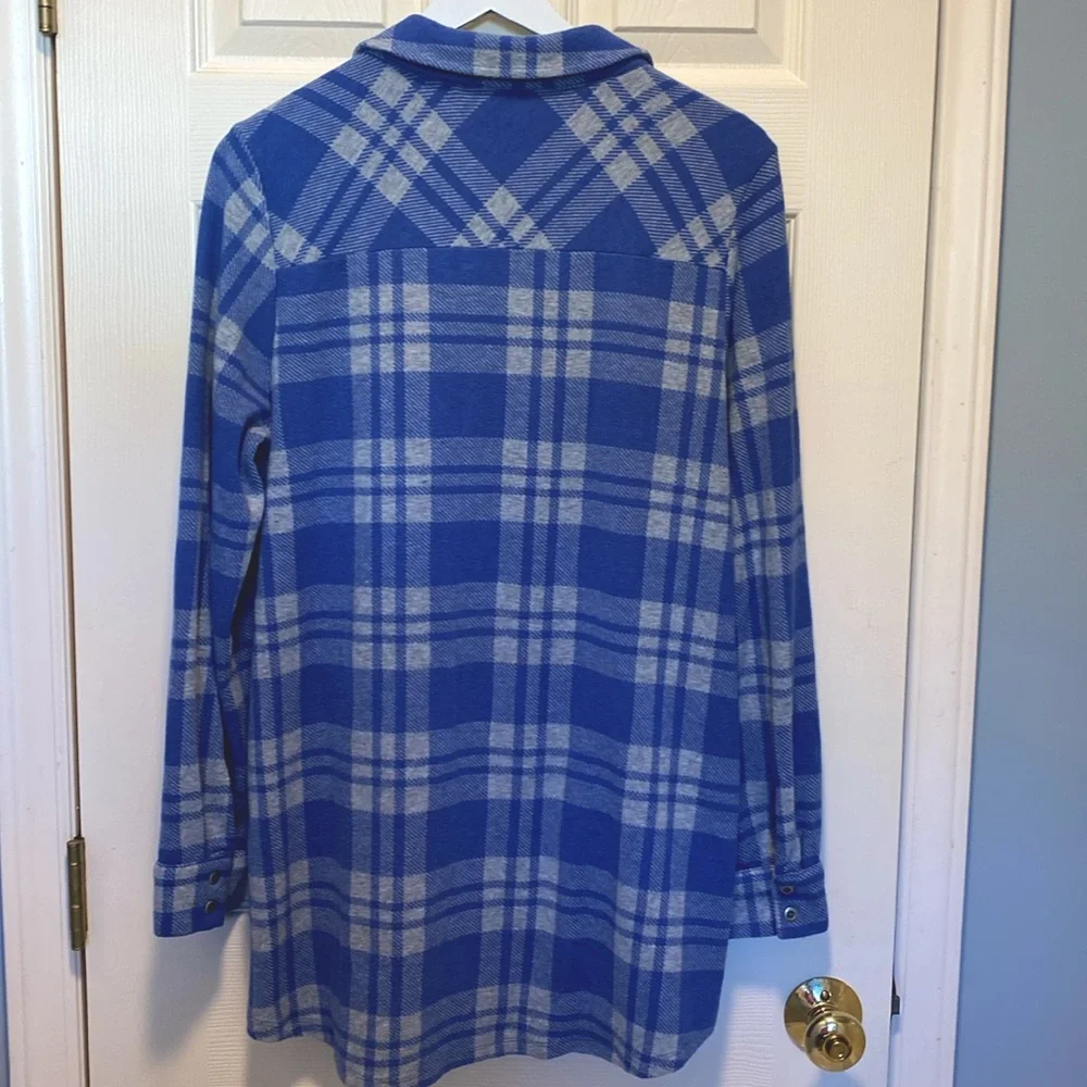 Soft Surroundings Kymani Plaid Tunic Top EUC
